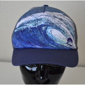 Trucker Hat Sunday Afternoons Artist Series Ocean Wave SnapBack  Blue Grey Mesh